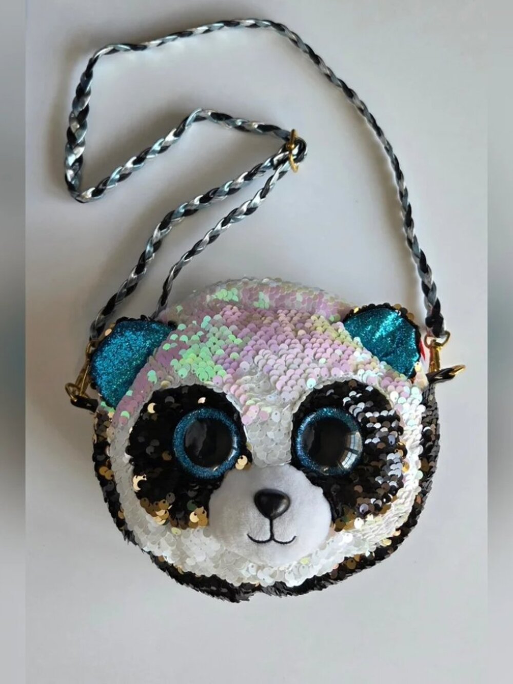 Ty Beanie Boos Bamboo Panda Sequins Girls Handbag